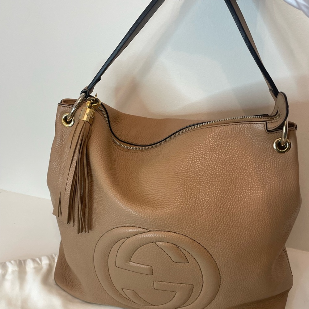 Gucci Brown Leather Hobo Bag